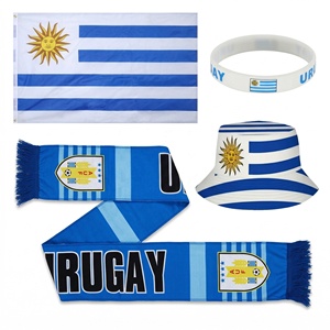 Bufanda, Cinturón y Gorras con Banderas de 47 Selecciones Mundiales POD Uruguay, Accesorios de Regalo para Aficionados al Fútbol para la Copa América de Fútbol 2026 - Product Image 1