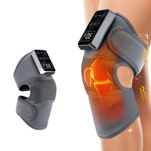 Electric <b>Wireless</b> USB Rechargeable Knee Massager <b>Heating</b> Touch Panel 3000mAh Battery Compression Sleeve Running/Weightlifting - Product Image 5