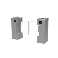 Barrière pivotante scolaire personnalisée en acier inoxydable avec lecteur d'empreintes digitales, tourniquet piétonnier, équipement de sécurité pour passage sécurisé