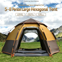 Tente de camping 5-6 personnes, une chambre, en tissu Oxford toutes saisons, ouverture rapide automatique, imperméable 3000 mm, personnalisable