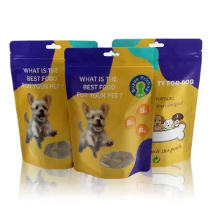 Großhandel benutzerdefiniert bunt kunststoff Hundfutterbeutel Haustier Hund behandeln Verpackungstaschen für Haustierfutter