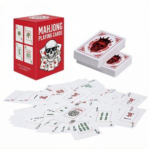 ไพ่มาห์จงขนาดใหญ่ พื้นผิวด้าน ผลิตจากพลาสติก รูปทรงสี่เหลี่ยมผืนผ้า ไพ่หมายเลข ชุดไพ่โป๊กเกอร์ สำหรับครอบครัว คาสิโน คลับ ห้องโป๊กเกอร์ - Product Image 2