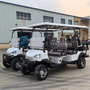 Voiture de golf électrique de haute qualité, blanche, 6 places, pour la chasse, prix de gros disponibles, batterie au lithium, moteur 7KW - Product Image 2