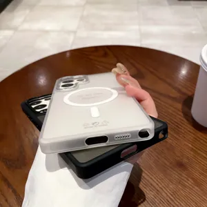 Từ không dây phí trường hợp đối với Samsung Galaxy S25 S23 S24 FE siêu cộng với Matte chống sốc rõ ràng cứng PC Cover quay lại - Product Image 6