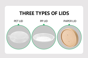 COMPRIMENTO Biodegradável Descartável 500ML 750ML 1000ML 1300ML Recipiente De Alimento De Papel Kraft para Take Away Tigela De Papel Redonda Com Tampa - Product Image 5