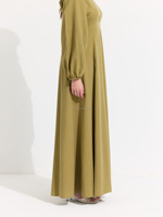 Robe Musulmane Élégante en Coton Premium Willson pour Femme, Longue Robe Arabe Modeste de Dubaï, Tenues Musulmanes Élégantes pour Femme 2026