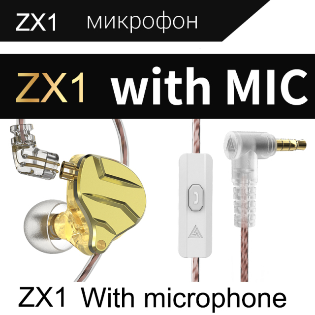 KB QKZ ZX1 Metal Dynamic HIFI Bass Sport in Ear Monitor Earbuds