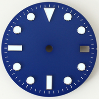 Cadran de montre classique et pratique de 28,5 mm en cuivre luminescent pour la plongée, avec fenêtre de calendrier, pour mouvements NH35, Miyota 8215, ETA 2824 - Pièces de montre