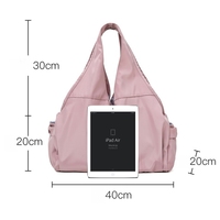 Grand sac de sport en nylon pour femmes, sac à main léger pour le sport et les voyages, sac de sport surdimensionné, sac de transport pour l'entraînement