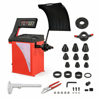 Équilibreuse de roues à vide stable, précision élevée ±1g, poids max. 65kg, fonction de sécurité, démarrage/arrêt, outil d'équilibrage de pneus pour garage