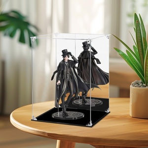 Boîte de présentation portable en acrylique transparent pour figurines, avec dos miroir, protection anti-poussière pour objets de collection - Product Image 6