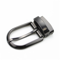 Accessoires de ceinture pour homme : Boucle rotative à ardillon 3.0 large en alliage de zinc 30 mm noir canon avec clip de fixation