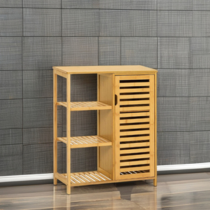 Wooden Counter Storage Rack Eco-Friendly Steel <strong>Bamboo</strong> Displaying Vegetables Dishes Foods <strong>Cabinets</strong> - Product Image 5