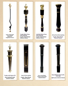 Escalier courbé traditionnel hérité SJ-B036 avec garde-corps en bronze et en aluminium moulé, et rampes métalliques pour villa et hôtel d'époque - Product Image 4