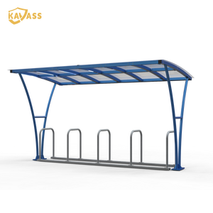 KAVASS <span class=keywords><strong>Abri</strong></span> vélo en acier galvanisé avec toit en PC revêtu de poudre pour <span class=keywords><strong>4</strong></span> <span class=keywords><strong>vélos</strong></span> Aires de stationnement extérieures pour <span class=keywords><strong>vélos</strong></span> - Product Image 2