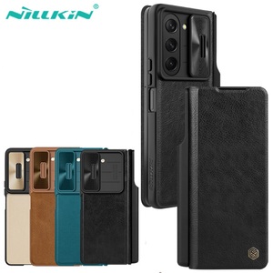 NILLKIN qin <span class=keywords><strong>เคส</strong></span>หนังฝาพับสำหรับ <span class=keywords><strong>Samsung</strong></span> Galaxy Z Fold 5 & <span class=keywords><strong>4</strong></span> 5g พร้อมช่องใส่ปากกา S สำหรับกล้องสไลด์ Z <span class=keywords><strong>4</strong></span>ช่องด้านหลัง - Product Image 2