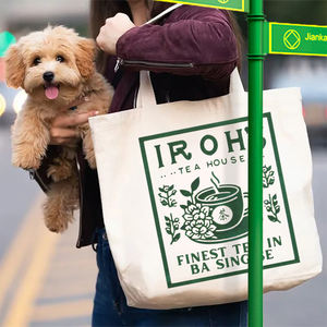 1 borsa a tracolla personalizzata con motivo zio <span class=keywords><strong>Iroh</strong></span> in tela per viaggi borsa della spesa riutilizzabile da donna con Logo stampato personalizzato - Product Image 6