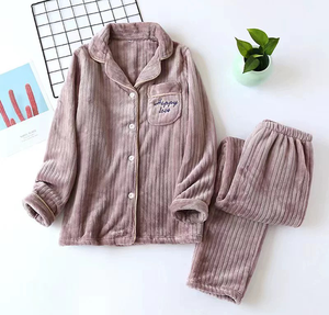 <strong>Super</strong> <strong>Soft</strong> Custom Women's <strong>Pyjamas</strong> with Embroidered Logo Elastic Waist Closure Warm <strong>Fleece</strong> Flannel Fabric for Spring Season - Product Image 6