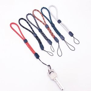 Custom Short Woven Wristband Soft Wrist Paracord Lanyards Jacquard Cord Water Bottle Mobile <b>Phone</b> USB Keychain Lanyard - Product Image 2