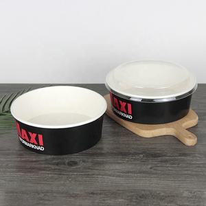 Boîte d'emballage alimentaire noire à impression personnalisée jetable, récipient bol à <span class=keywords><strong>saumon</strong></span> avec couvercle - Product Image 6