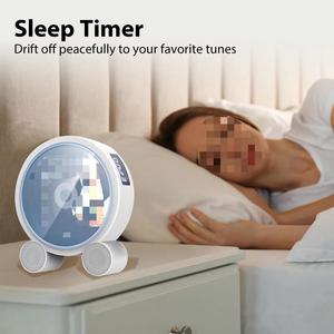 Lecteur CD mural rond personnalisé en usine avec deux haut-parleurs et télécommande pour l'audio domestique - Product Image 1