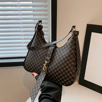 Tas Selempang Wanita Berkualitas Tinggi Model Vintage, Tas Dumpling, Tas Setengah Bulan, Tas Selempang Wanita Modis