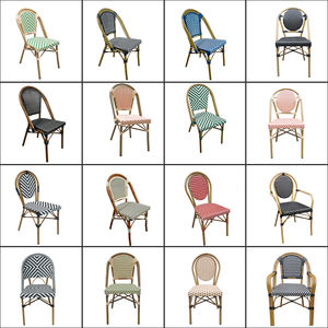 Sedia da Ristorante in Rattan Impilabile per Esterni, con Copertura, per Cortili, Caffè all'Aperto, Giardini e Bar Domestici - Product Image 5