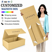Boîtes pliantes magnétiques personnalisées, emballages pliables avec impression en relief unique, adaptées aux produits de soin de la peau.