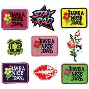 Design Wholesale Embroidery <b>Patches</b> Creative Diy Embroidery Fabric <b>Patches</b> - Product Image 4
