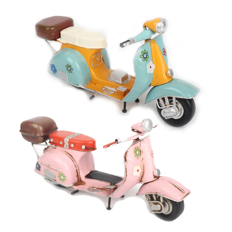 Artesanía de Metal para decoración del hogar, artesanía antigua de hierro, pedal de Vespa, modelo de motocicleta, gran oferta