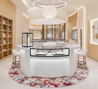 Comptoir de présentation de bijoux GZowin pour magasin de détail - Présentoir de montres durable et écologique avec éclairage LED, dimensions personnalisables