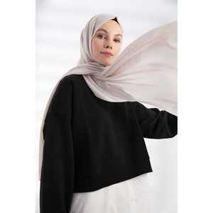 Écharpe longue ethnique en mousseline de viscose et de coton avec décoration en strass, hijab pour l'hiver et l'été, châle - Product Image 4