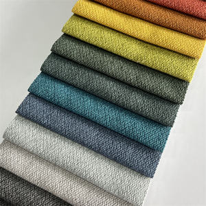 Nuevo desarrollo de tela de lino de cáñamo barata tela tejida teñida para muebles sofá silla - Product Image 3