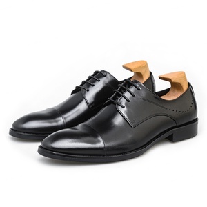 Zapatos Formales de Negocios de Cuero Vacuno de Primera Calidad con Suelas Suaves, Zapatos Derby Modernos con Cordones, Zapatos de Boda Hechos a Mano - Product Image 1