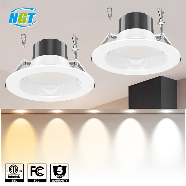Downlight US Stock 6 8 10 Inch 5CCT 13W - 40W Commercial Indoor Modern Panel Ceiling Down Light LED COB Spot Recessed Downlights