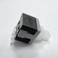 Interrupteur LED d'angle droit à 3 broches, 5,8*5,8, 1NO, momentané et autobloquant, connecté par câble, blanc, pour appareils électroménagers
