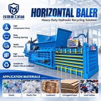 Compacteur horizontal robuste pour déchets textiles, destiné aux cours de recyclage recherchant des balles compactes et un transport facilité