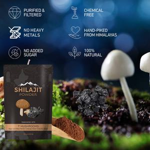Amaz cao cấp shilajit nấm bột phức tạp Hữu Cơ Adaptogen pha trộn Reishi Đông Trùng Hạ Thảo Chaga - Product Image 4