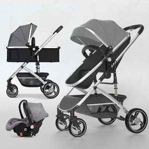 Auto per Bambini. <span class=keywords><strong>Passeggino</strong></span> di Lusso Rosa 3 in 1 con Seggiolino Auto, Carrozzina Pieghevole per Bambina - Product Image 3