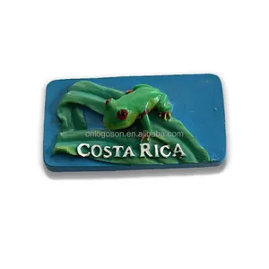 2023促销礼品哥斯达黎加动物定制纪念品设计师3D聚树脂磁铁定制纪念品商店