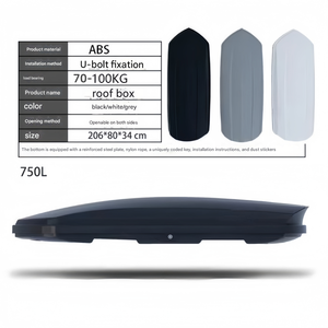 Caja de Techo <span class=keywords><strong>para</strong></span> <span class=keywords><strong>Auto</strong></span> Deportiva de ABS, Gran Capacidad de Carga y Apertura Lateral Doble <span class=keywords><strong>para</strong></span> <span class=keywords><strong>Equipaje</strong></span> de 750L, en Oferta - Product Image 4