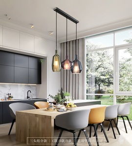 Modern Concise Originality Colour Glass <strong>Small</strong> a <strong>Chandelier</strong> Nordic Bedroom Bedside Arts Single Head Bar Pendant <strong>Light</strong> - Product Image 5