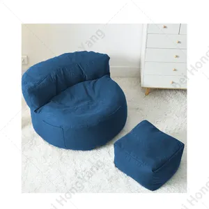 ห้องนั่งเล่นฟองน้ํายักษ์กํามะหยี่นุ่ม beanbag โซฟาโซฟาขนาดใหญ่โฟมถุงถั่วขนาดใหญ่ถุงถั่วเก้าอี้โซฟาเตียง