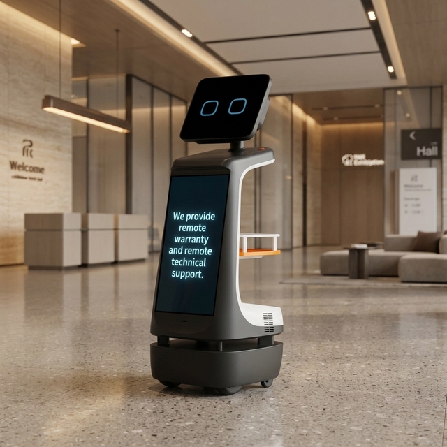 Humanoid Reception Robot, AI Commercial Service Robot with Large Screen for Automatic Reception and Guiding