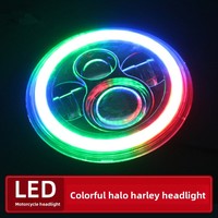 Phares LED 12V 45W éclairants, 7 pouces, avec Angel Eyes RGB, pour Jeep Wrangler tout-terrain, éclairage avant, mise à niveau universelle, éclairage automobile
