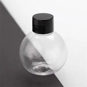 ClearプラスチックPET 60ミリリットルボール形の球状容器液体ジュースChristmas装飾ボトル
