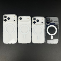 Coque magnétique transparente pour iPhone 17 Pro Max 16 Plus 15 14 13 12 11 Pro Coque de luxe transparente pour iPhone antichoc