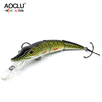 Appât dur coulant de brochet articulé stocké 105mm 17.4g pêche méné plongée 1.8m leurre de pêche grand combattant