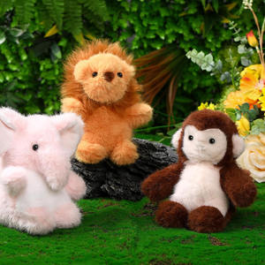 Peluche de Animales del Bosque, Suave y Esponjoso, <span class=keywords><strong>Serie</strong></span> Bosque, Mono, Elefante, León, Regalo de Cumpleaños para Niños, Juguete de Diseñ<span class=keywords><strong>o</strong></span> para San Valentín - Product Image 4
