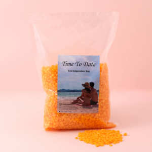 Spa Choice Orange Scent Rosin Gel Cera dura 2,2 LB / 1KG Depilación de oro nacarado Cera Frijoles Depilación de cera con purpurina - Product Image 2